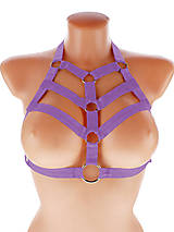 Spodná bielizeň - dámský postroj gothic postroj na telo otvorená podprsenka body harness open bra 44 - 15874941_