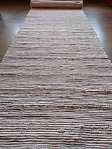 Úžitkový textil - Ručne tkaný koberec, biely ,, pokreslený,, - 15873547_
