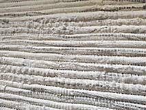 Úžitkový textil - Ručne tkaný koberec, biely ,, pokreslený,, - 15873617_