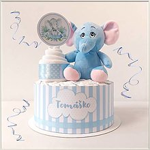 Detské doplnky - Mini tortička "MODRÁ OSLAVA"  (Veľkosť 3 (6-10 kg)) - 15873646_