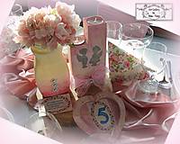 Dekorácie - Váza-dekorácia ružovo-vanilková - 15874469_