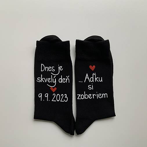 Maľované ponožky pre (ženícha)