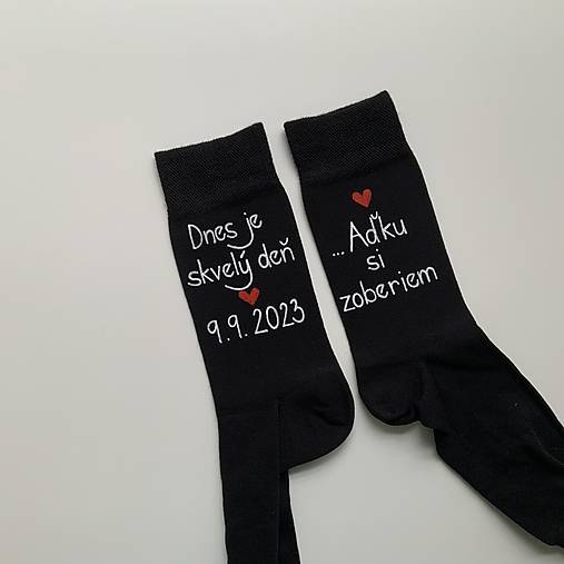 Maľované ponožky pre (ženícha)