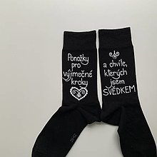 Ponožky, pančuchy, obuv - Maľované ponožky (pre svědka (text v češtine)) - 15873127_