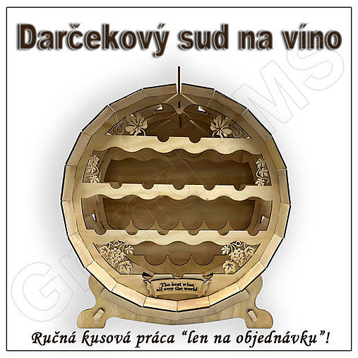 Dekorácie - Dekoračný sud na víno - 15873726_