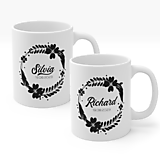 SET personalizovaných svadobných hrnčekov pre novomanželov