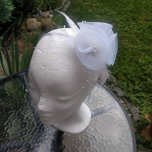 Ozdoby do vlasov - Wedding Fascinator Rose - 15876505_