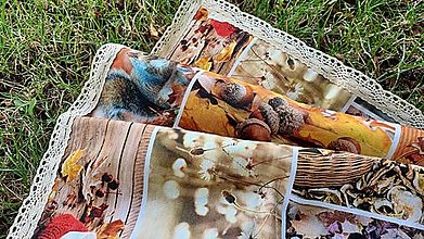 Úžitkový textil - Jesenný obrus s čipkou,,jesenný patchwork" - 15876896_