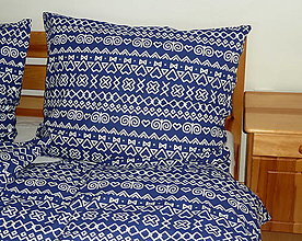 Úžitkový textil - Obliečky Čičmany modré - 15875375_