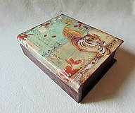 Úložné priestory & Organizácia - Drevená krabička Japonský tiger - 15875372_