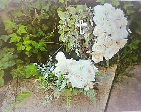 Dekorácie - Spomienkove srdiečko na hrob - 15876009_