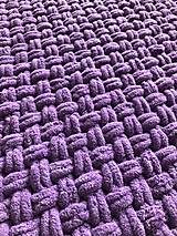 Detský textil - Puffy deka do kočíka 95x80cm - fialová - 15875917_