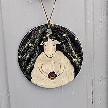 Dekorácie - Vianočná ozdoba - ovca - 15875289_