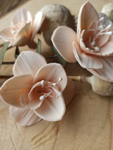 Polotovary - Kvety orchidei v jemnej marhuľovej farbe - 15877227_