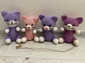 Hračky - mačka/mačička -ružovo/fialové - 15876895_