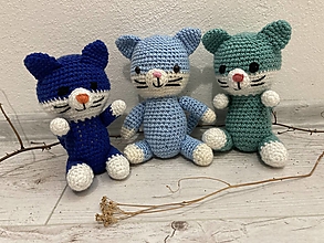 Hračky - mačka/mačička -modré - 15877124_