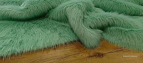 Textil - Kožušina umelá -Pastel Mentol - 212 - cena za 10 cm - 15878166_