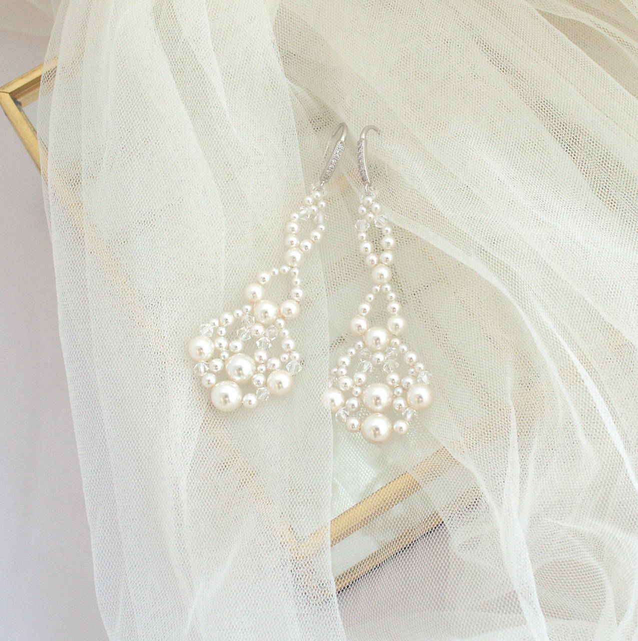 Romantické (perlové náušnice menšie (Ag925))