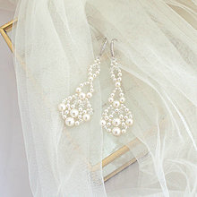 Náušnice - Romantické (perlové náušnice menšie (Ag925)) - 15878303_