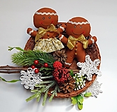Dekorácie - Vianočné ozdôbky - perníčky, dievčatko/chlapček - 15877918_
