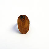 Prstene - Prsteň s dreveným očkom - olivovníkový suk - 15877596_