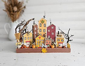 Dekorácie - Jesenná dekorácia ,,Slnečná dedinka,,  - 15880773_
