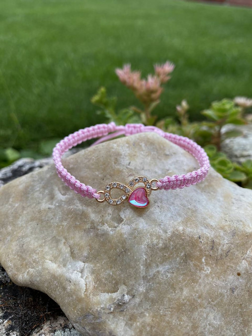 Náramky - Šnúrkový náramok INFINITE LOVE  - 15880465_