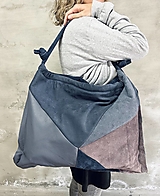 Veľké tašky - VELVET veľká kožená kabelka - 15882984_