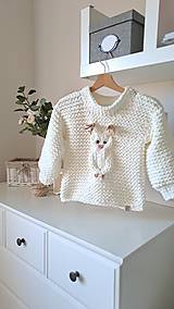 Detské oblečenie - Detský pletený pulóver so sovičkou - 15882821_