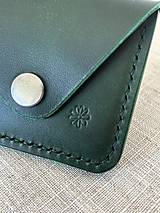 Peňaženky - kožená peňaženka NO.2 puzdro na karty (Zelená) - 15882241_