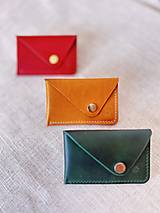 Peňaženky - kožená peňaženka NO.2 puzdro na karty (Zelená) - 15882305_
