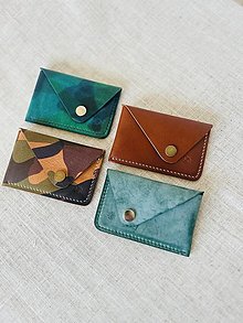 Peňaženky - kožená peňaženka N0.2 puzdro na karty - 15882444_