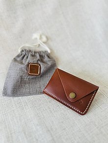 Peňaženky - kožená peňaženka N0.2 puzdro na karty (Hnedá) - 15882462_