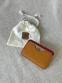 Peňaženky - Kožené púzdro na karty NO.1 (Pestrofarebná) - 15882805_