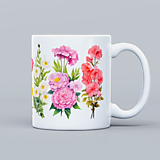 Nádoby - Prírodný kvetinový hrnček s potlačou nádherných rúžových kvetov - 15883185_