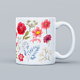 Nádoby - Prírodný kvetinový hrnček s potlačou nádherných rúžových kvetov - 15883193_