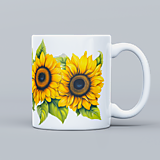Nádoby - Prírodný kvetinový hrnček s potlačou nádherných slnečníc - 15883206_