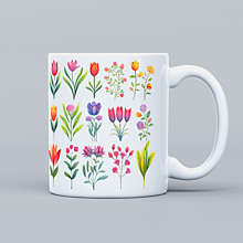 Nádoby - Prírodný kvetinový hrnček s potlačou tulipánov - 15883138_