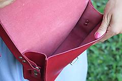 Kabelky - Kožená kabelka - tmavě červená - 15882931_