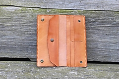 Peňaženky - Dámská velká kožená peňaženka - béžová - 15883378_