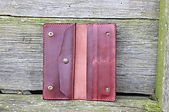 Peňaženky - Dámská kožená peňaženka - hnědá - 15883445_