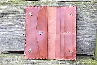 Peňaženky - Dámská kožená peněženka - hnědá - 15883433_