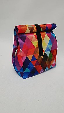 Iné tašky - Vrecko na desiatu  (Trojuholníky mix) - 15884566_