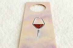 Tabuľky - Obojstranná drevená tabuľka na dvere "Wine time, coffee time" - 15885432_