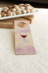 Tabuľky - Obojstranná drevená tabuľka na dvere "Wine time, coffee time" - 15885434_