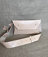 Kabelky - PÚDROVÁ kožená kabelka alebo ľadvinka - 15884993_