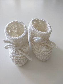 Detské topánky - Papučky pre bábätko (Biele prírodné) - 15884420_