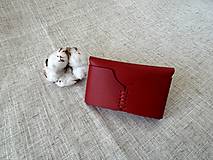 Peňaženky - kožené púzdro na vizitky / mini peňaženka - 15885501_