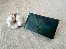 Peňaženky - kožené púzdro na vizitky / mini peňaženka - 15885559_