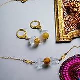 Sady šperkov - set žltý Jaspis S136 - 15885223_